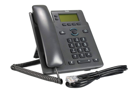 Cisco IP Phone CP-6821-3PCC-K9 with cradle and handset (without power supply)