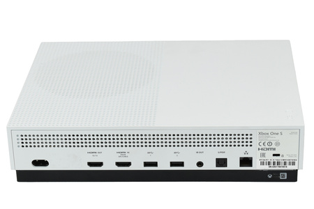 Konsola Microsoft Xbox One S 1000 GB (biały) + kabel zasilający + kabel HDMI